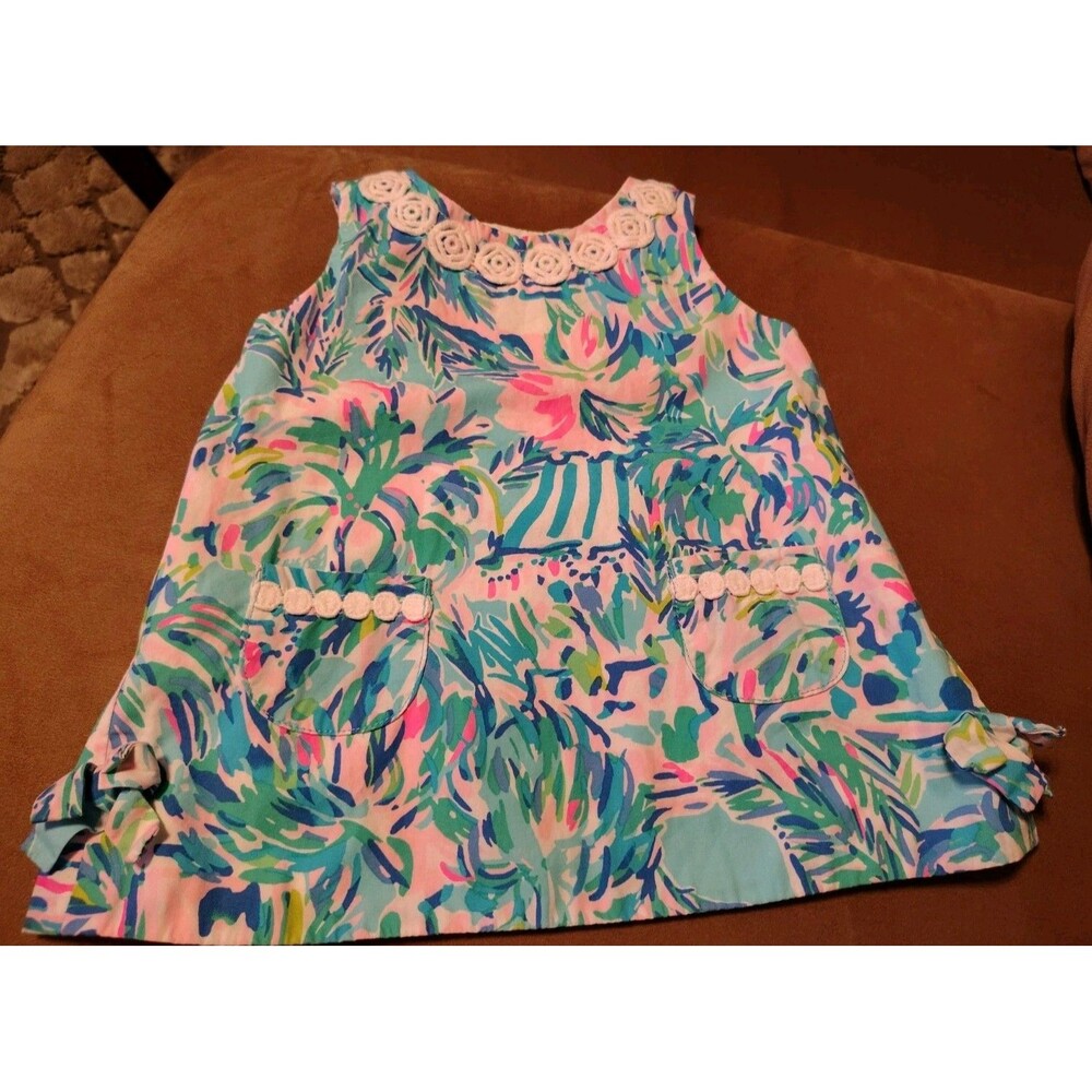 Lilly Pulitzer Blue Ibiza Cabana Dress 12-18 Months Dress Only Excellent Conditi